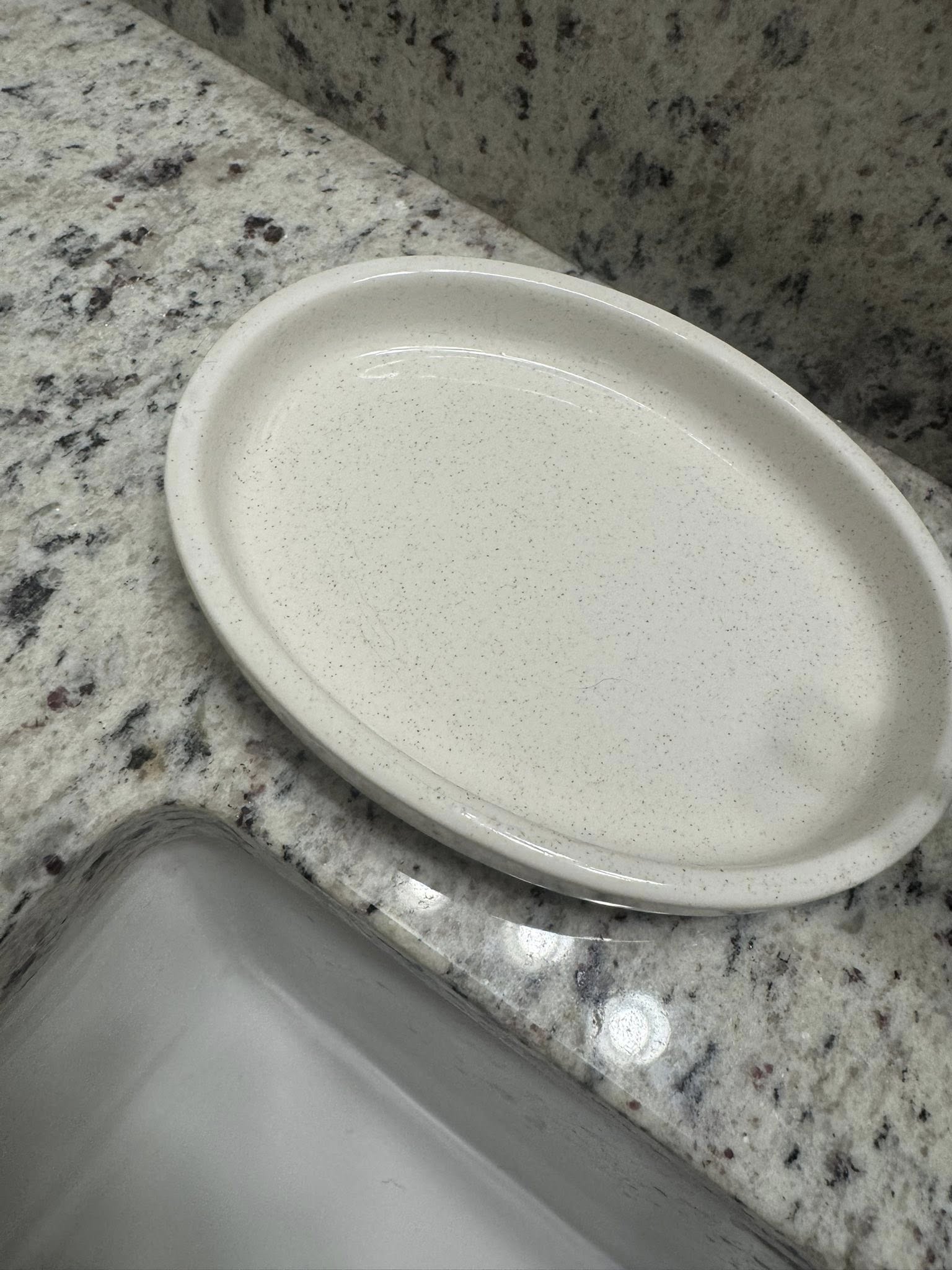 Clean bathroom counter